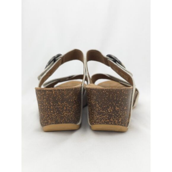 Dansko Women's Susie‎ Slip-on Strappy Footbed Cork Wedge Sandals Size 7.5/38 - Picture 6 of 13